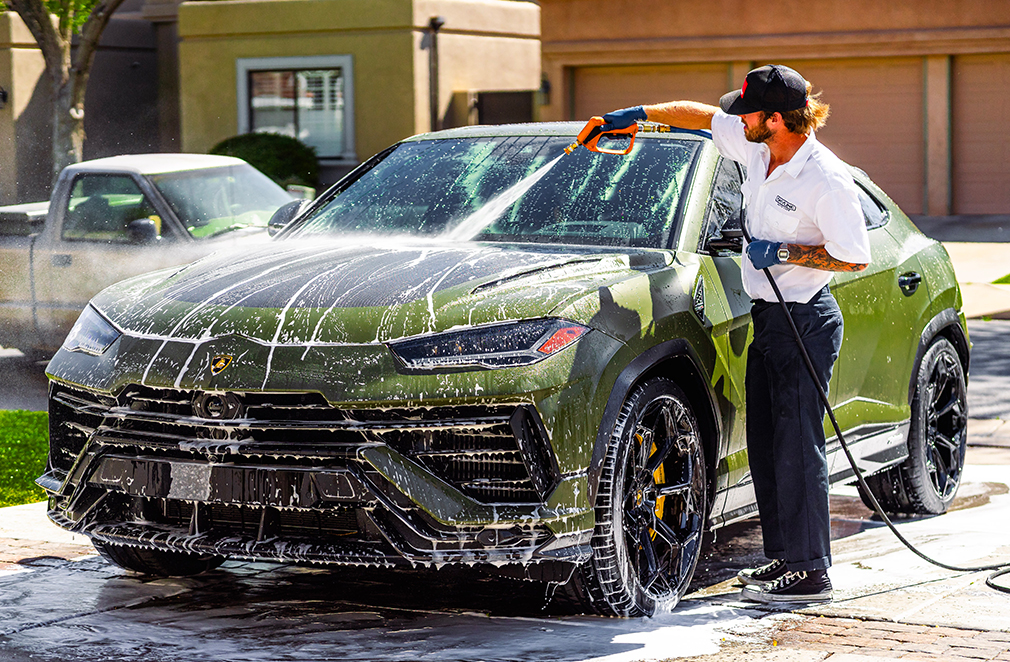 Skyline Auto Care washing your vehicle